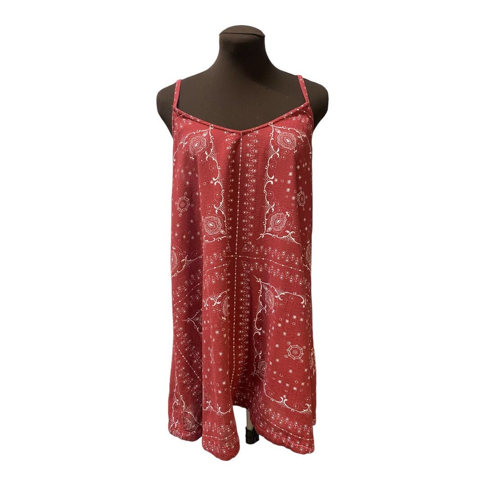 Madewell | Shaka Dress Coverup Tunic | Vintage Bandana | Red | Large